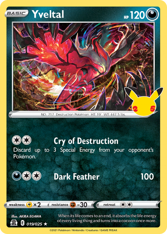 Yveltal 19/25 Sword & Shield Celebrations