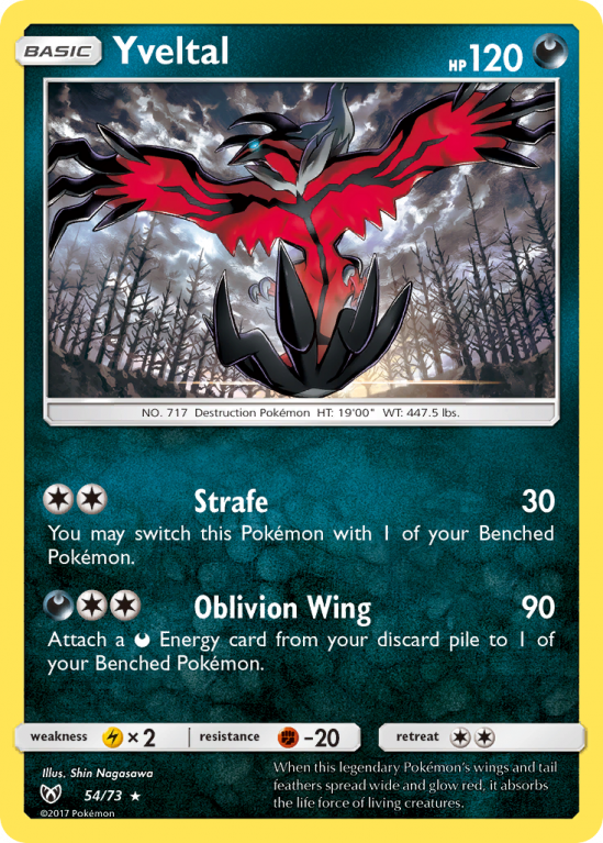 Yveltal 54/73 Sun & Moon Shining Legends