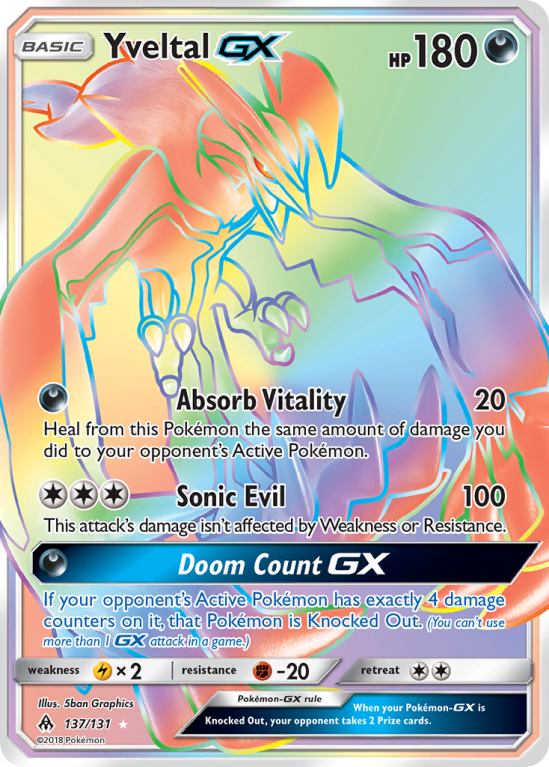 Yveltal-GX 137/131 Sun & Moon Forbidden Light