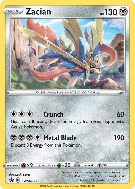 Zacian SWSH033/103 Sword & Shield SWSH Black Star Promos