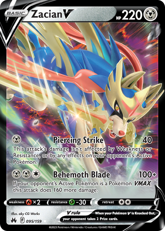 Zacian V 95/159 Sword & Shield Crown Zenith