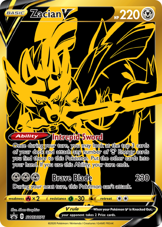 Zacian V SWSH076/103 Sword & Shield SWSH Black Star Promos