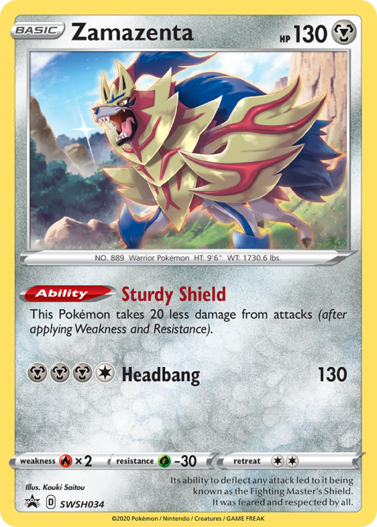 Zamazenta SWSH034/103 Sword & Shield SWSH Black Star Promos