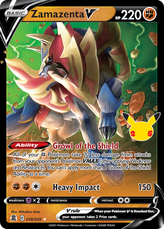 Zamazenta V 18/25 Sword & Shield Celebrations