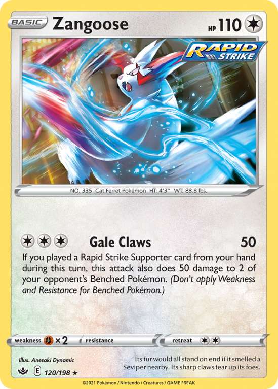 Zangoose 120/198 Sword & Shield Chilling Reign