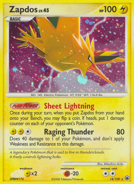Zapdos 14/100 Diamond & Pearl Majestic Dawn