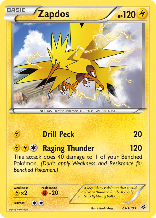 Zapdos 23/108 XY Roaring Skies