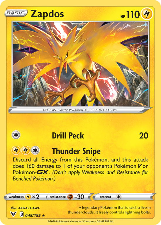 Zapdos 48/185 Sword & Shield Vivid Voltage