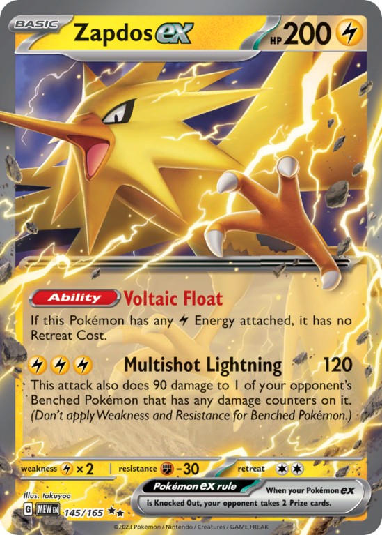 Zapdos ex 145/165 Scarlet & Violet 151