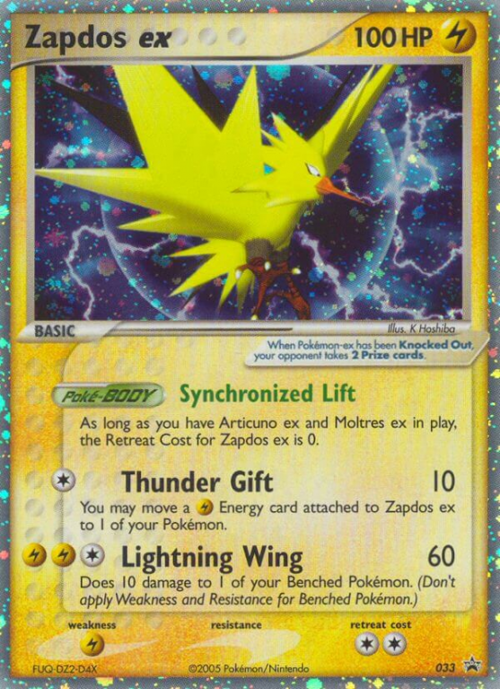 Zapdos ex 33/40 NP Nintendo Black Star Promos