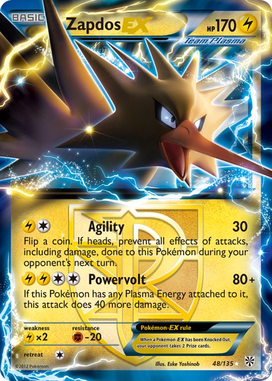 Zapdos-EX 48/135 Black & White Plasma Storm