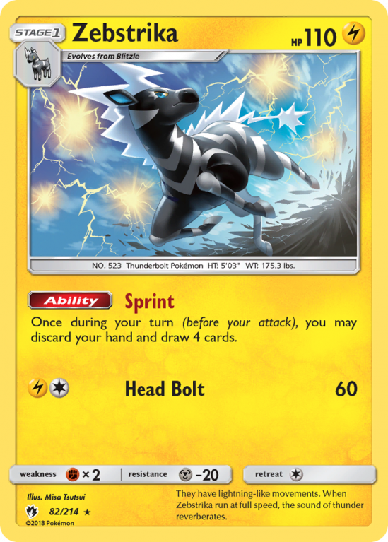 Zebstrika 82/214 Sun & Moon Lost Thunder