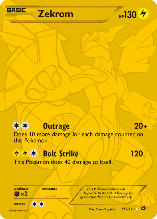 Zekrom 115/113 Black & White Legendary Treasures
