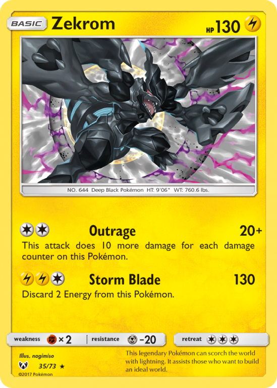 Zekrom 35/73 Sun & Moon Shining Legends