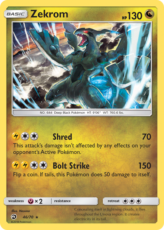 Zekrom 46/70 Sun & Moon Dragon Majesty