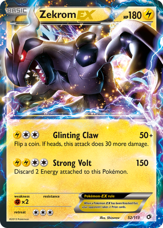 Zekrom-EX 52/113 Black & White Legendary Treasures
