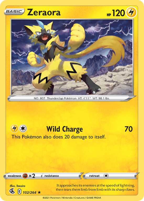 Zeraora 102/264 Sword & Shield Fusion Strike