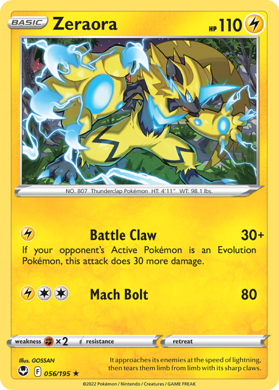 Zeraora 56/195 Sword & Shield Silver Tempest
