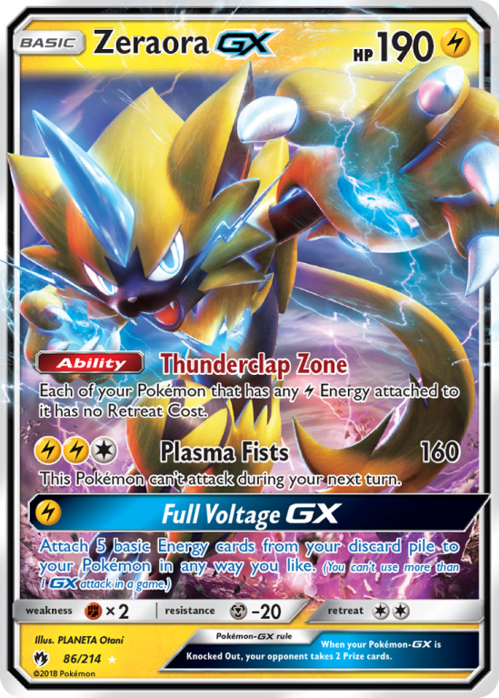 Zeraora-GX 86/214 Sun & Moon Lost Thunder