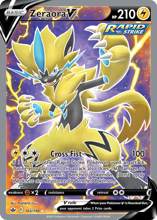 Zeraora V 165/198 Sword & Shield Chilling Reign