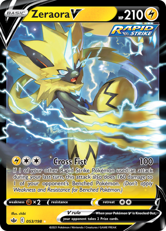 Zeraora V 53/198 Sword & Shield Chilling Reign