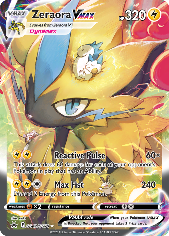 Zeraora VMAX GG42/70 Sword & Shield Crown Zenith Galarian Gallery