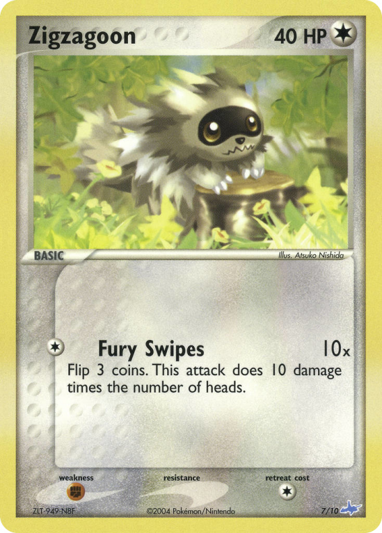 Zigzagoon 7/10 EX EX Trainer Kit Latios