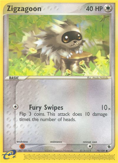 Zigzagoon 79/109 EX Ruby & Sapphire