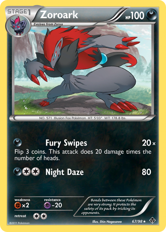 Zoroark 67/98 Black & White Emerging Powers
