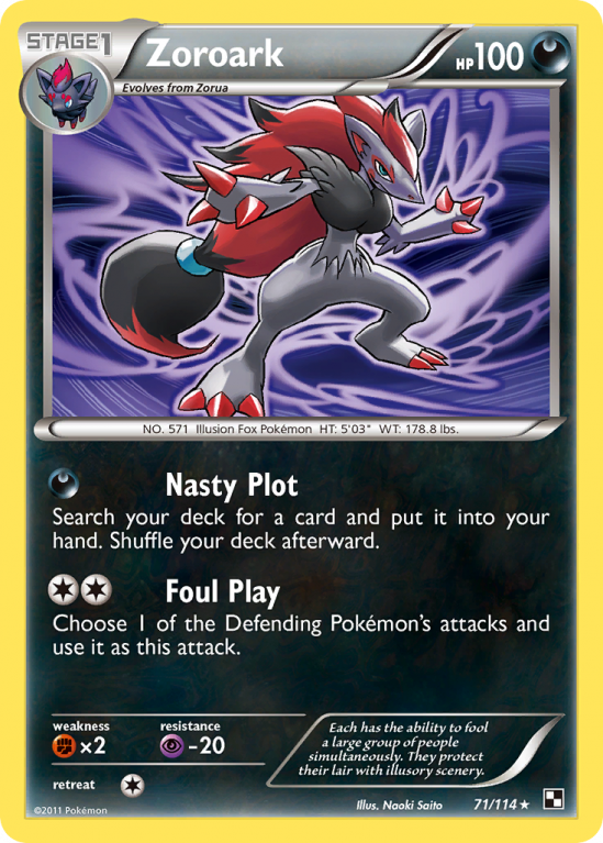 Zoroark 71/114 Black & White Black & White