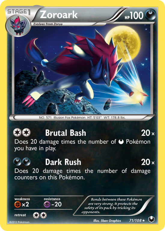 Zoroark 71/108 Black & White Dark Explorers