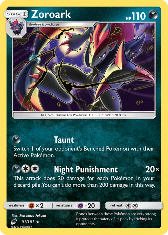 Zoroark 91/181 Sun & Moon Team Up