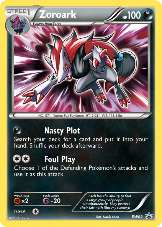 Zoroark BW09/101 Black & White BW Black Star Promos