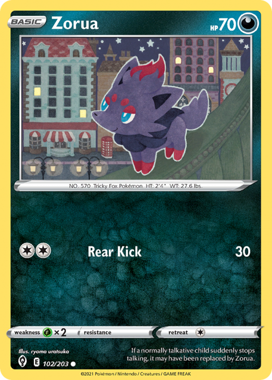 Zorua 102/203 Sword & Shield Evolving Skies