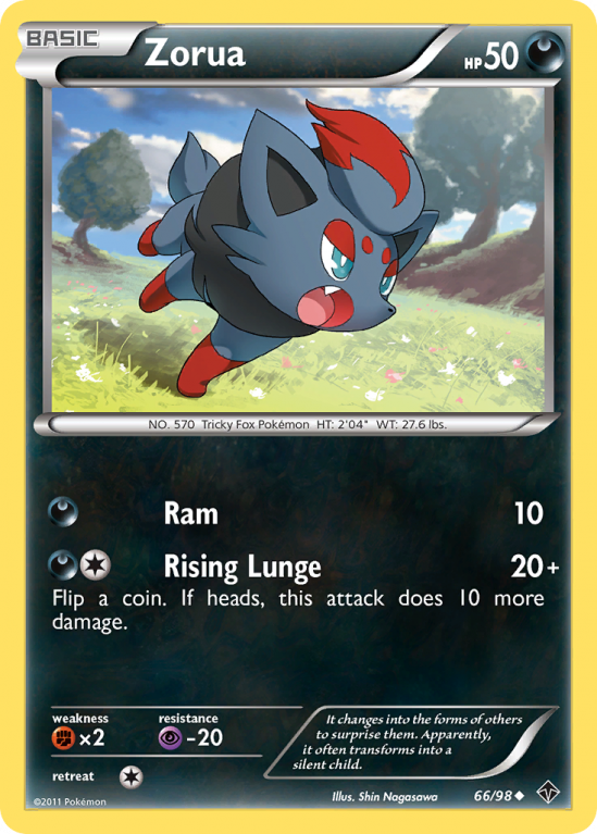 Zorua 66/98 Black & White Emerging Powers