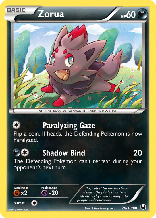 Zorua 70/108 Black & White Dark Explorers