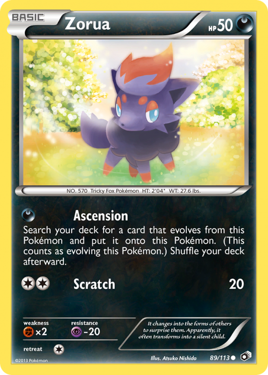 Zorua 89/113 Black & White Legendary Treasures