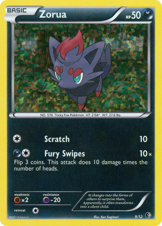 Zorua 9/12 Other McDonald's Collection 2011