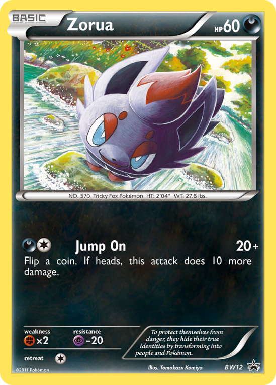 Zorua BW12/101 Black & White BW Black Star Promos