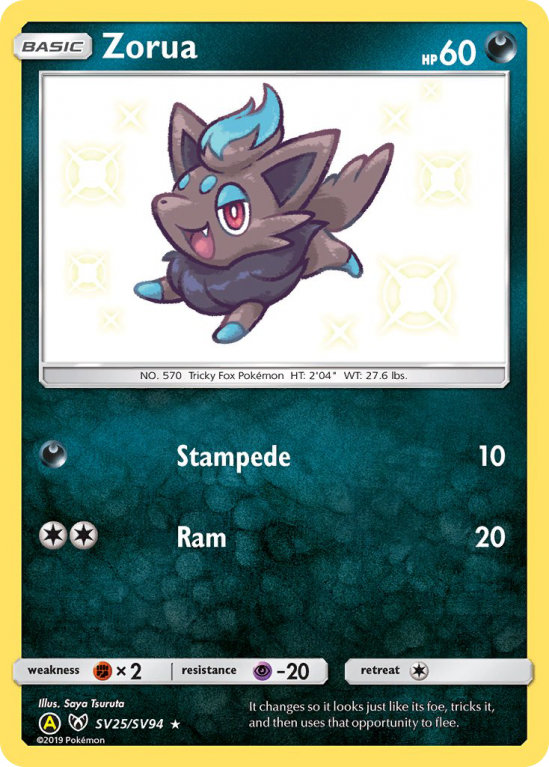 Zorua SV25/94 Sun & Moon Shiny Vault