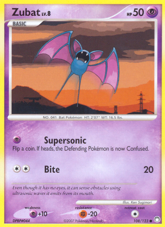 Zubat 108/123 Diamond & Pearl Mysterious Treasures