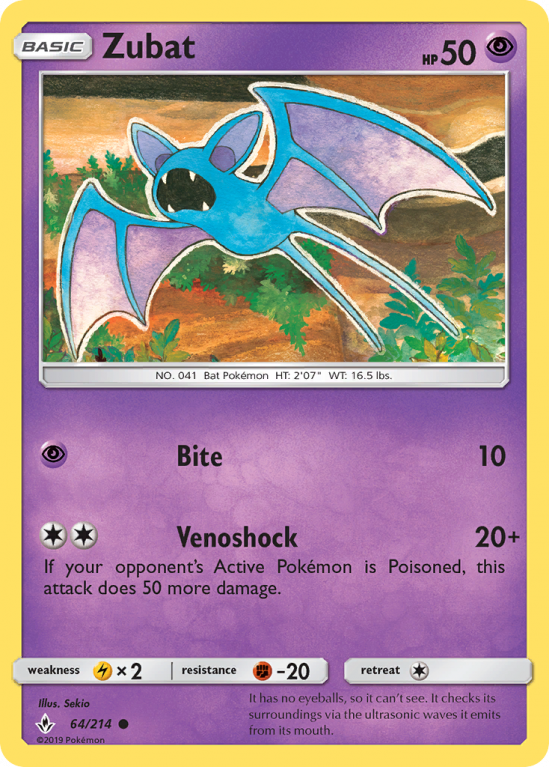 Zubat 64/214 Sun & Moon Unbroken Bonds
