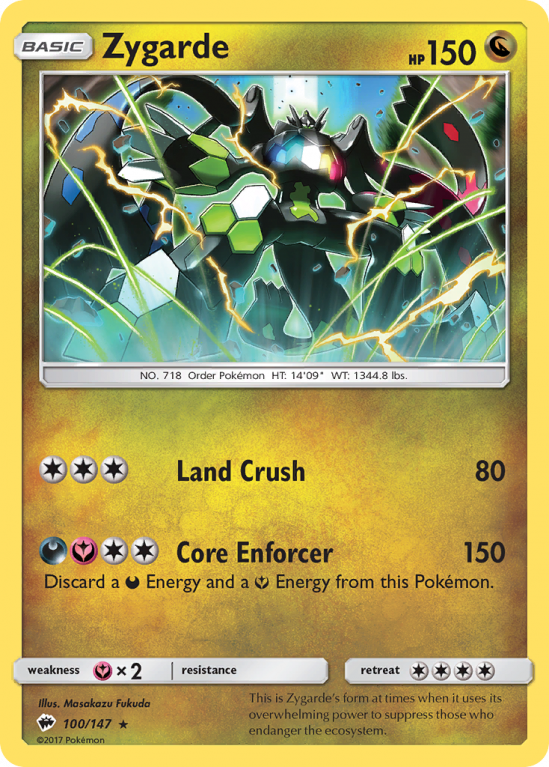 Zygarde 100/147 Sun & Moon Burning Shadows