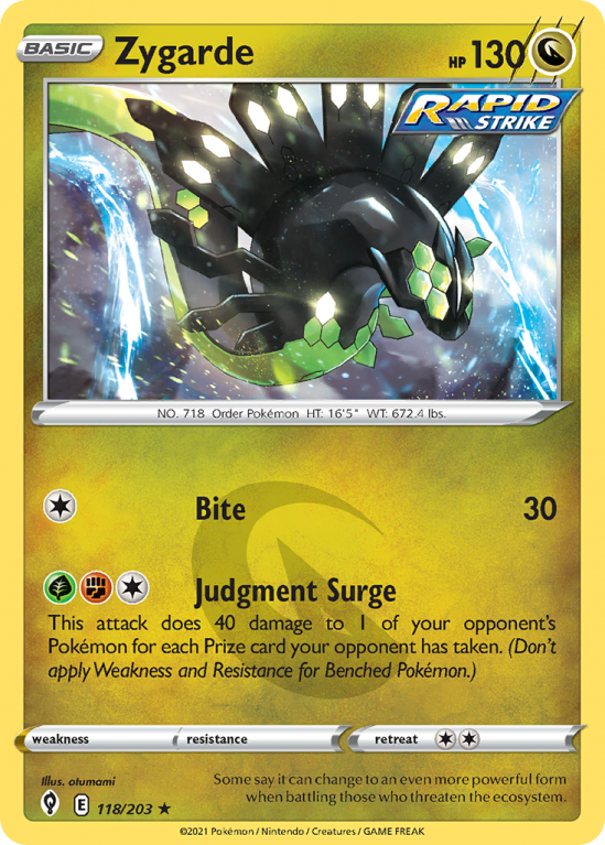 Zygarde 118/203 Sword & Shield Evolving Skies