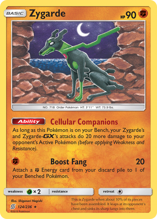 Zygarde 124/236 Sun & Moon Unified Minds