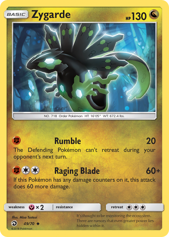 Zygarde 49/70 Sun & Moon Dragon Majesty