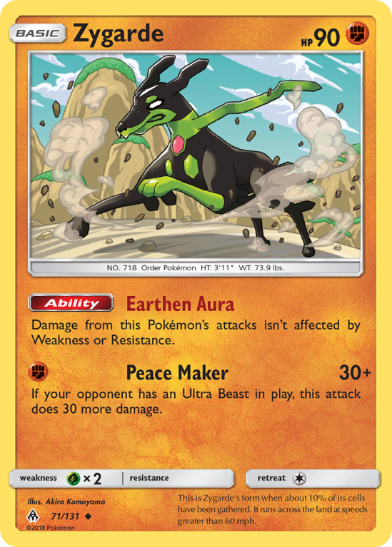 Zygarde 71/131 Sun & Moon Forbidden Light
