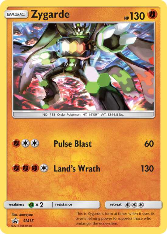 Zygarde SM15/156 Sun & Moon SM Black Star Promos