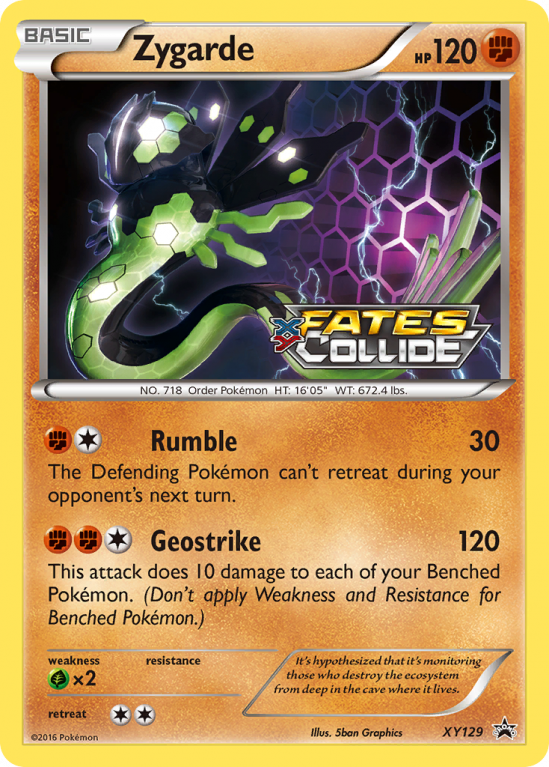 Zygarde XY129/183 XY XY Black Star Promos