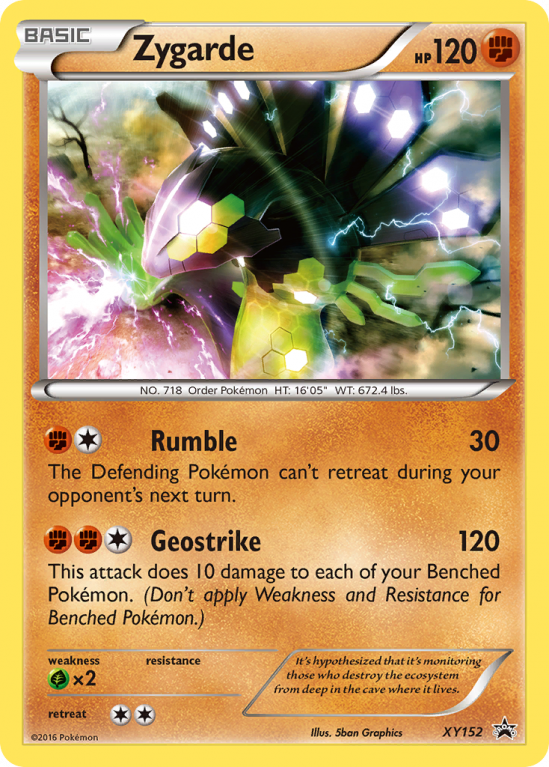 Zygarde XY152/183 XY XY Black Star Promos